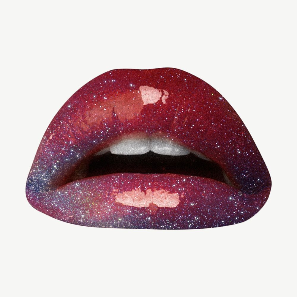 Glossy galaxy lips, beauty aesthetic remix psd