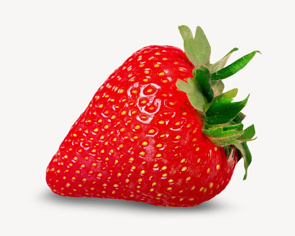 Sweet fruity strawberry. isolated object