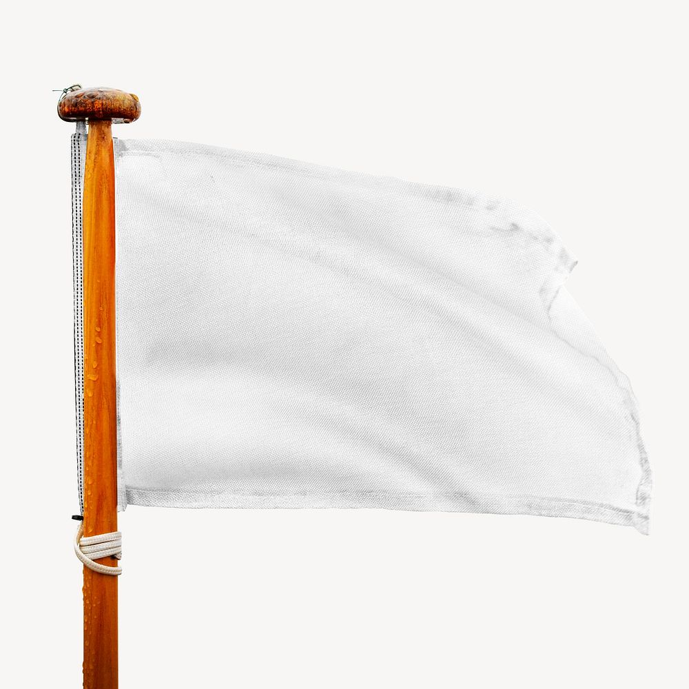 Plain white waving flag