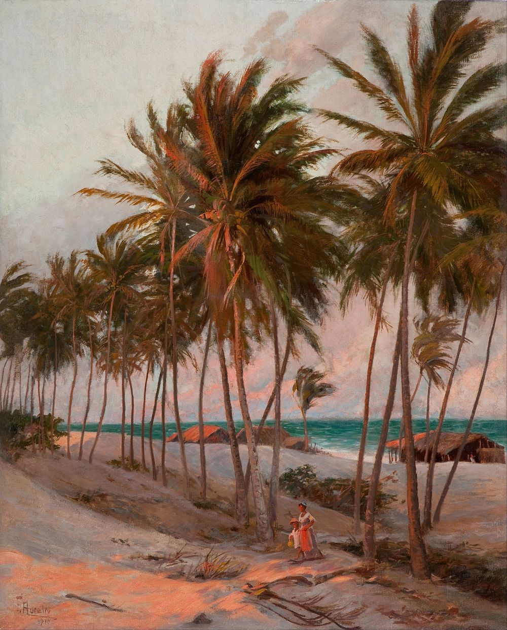 Beach in Fortaleza (1910) by Aurélio Figueiredo