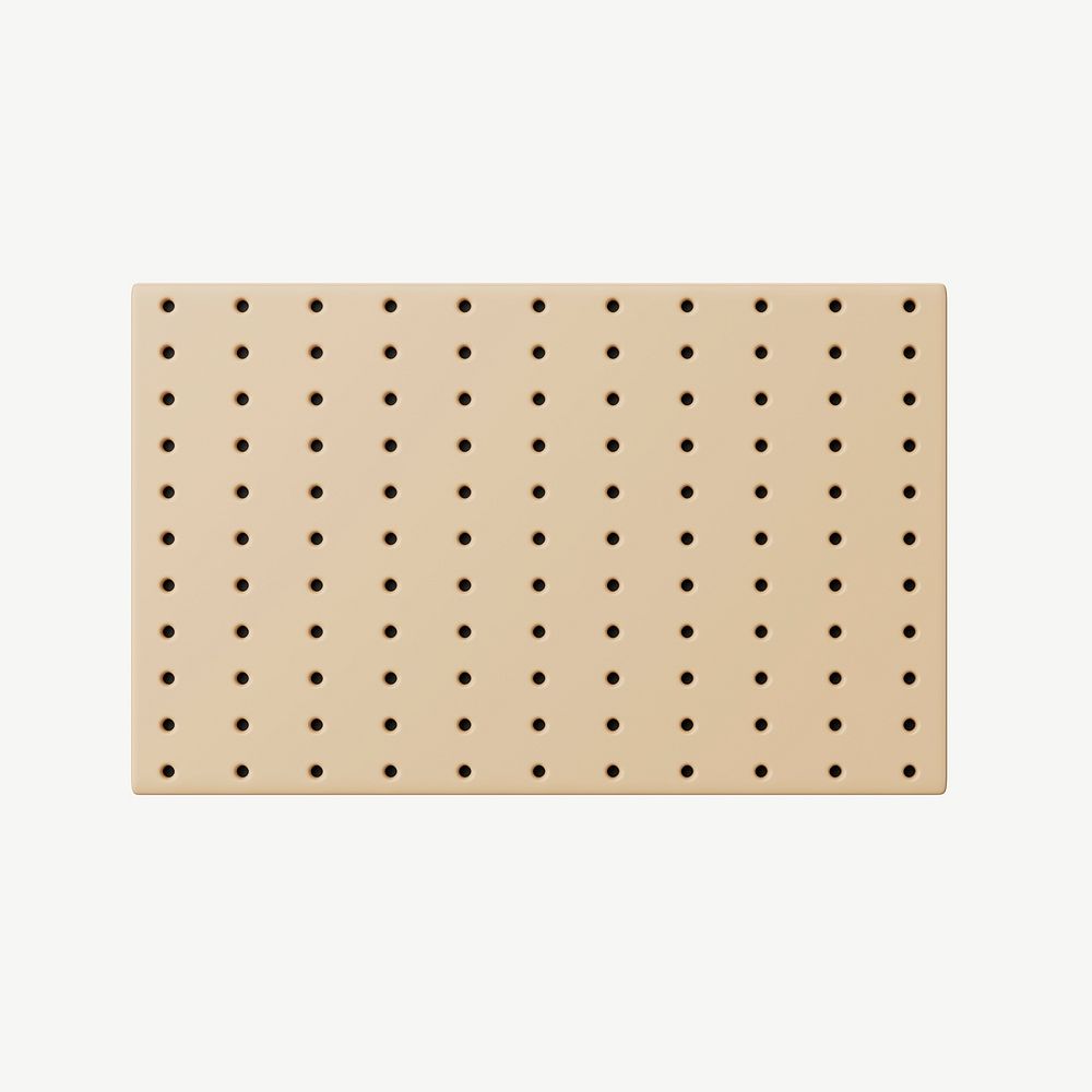 3D pegboard, collage element psd