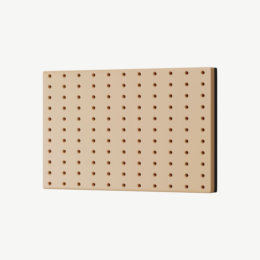 3D pegboard, collage element psd