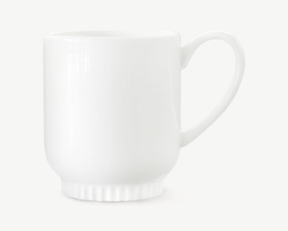 White simple mug psd