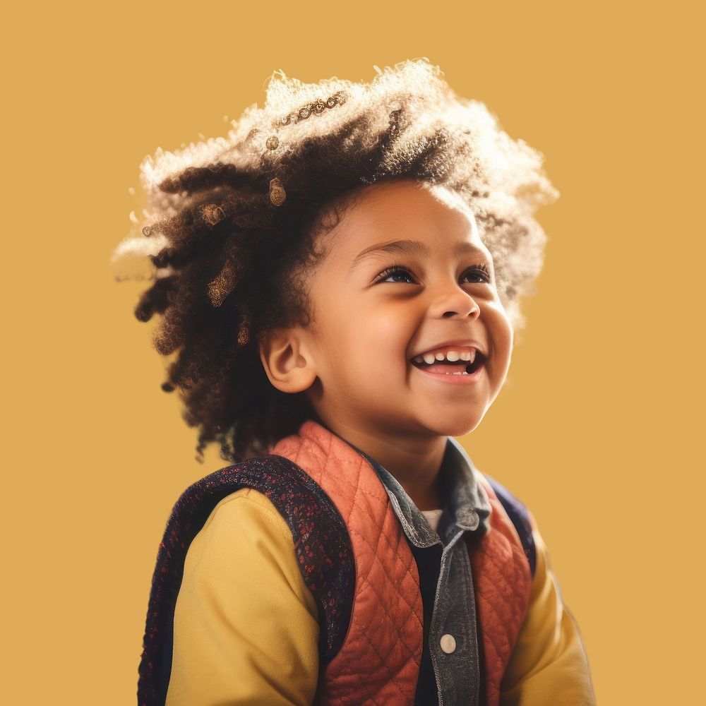 Laughing portrait child smile. AI generated Image by rawpixel.