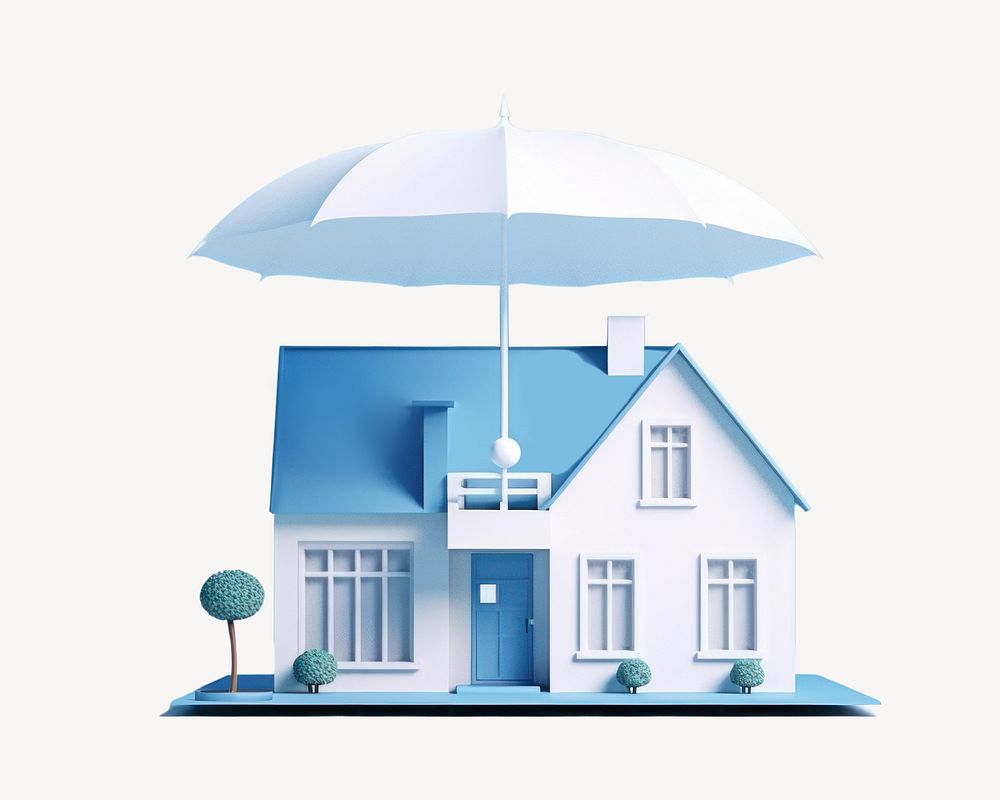 Architecture umbrella building house. AI generated Image by rawpixel.
