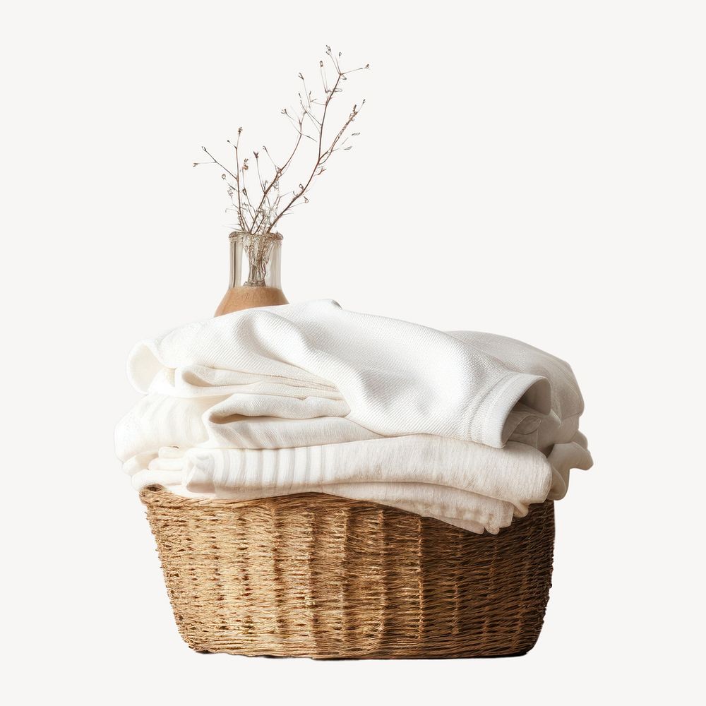 Blanket basket linen simplicity. AI generated Image by rawpixel.