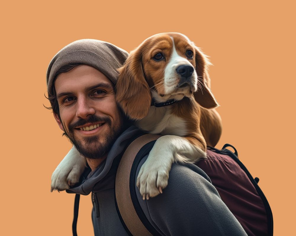 Portrait animal mammal beagle. AI generated Image by rawpixel.