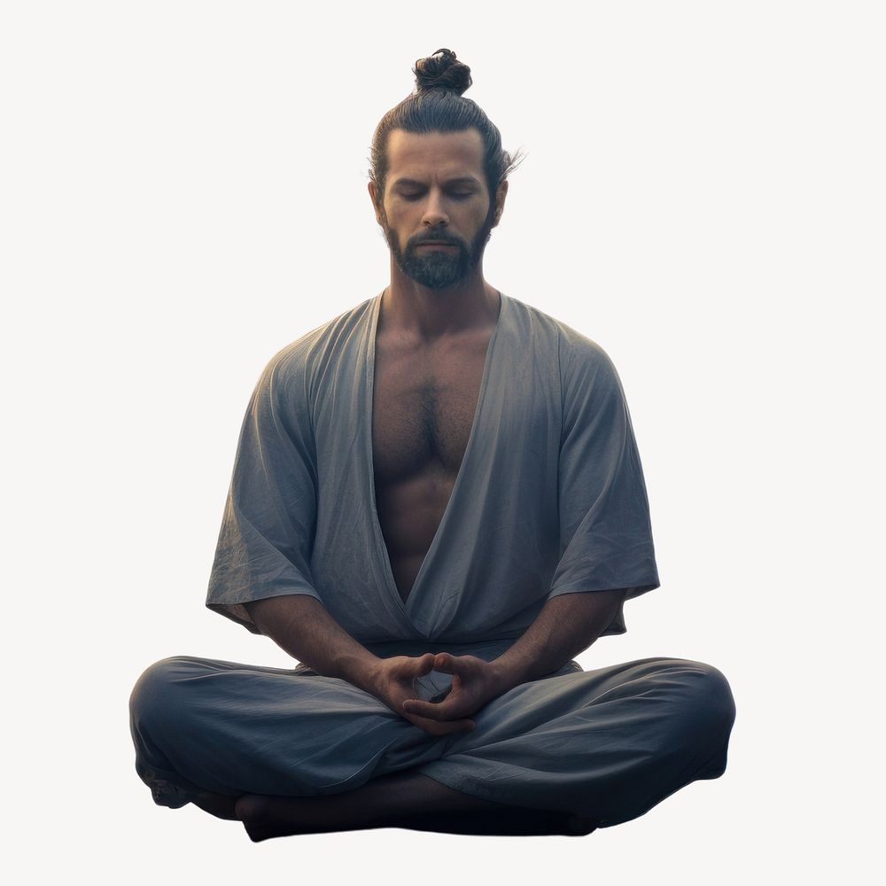 Sitting sports adult yoga. AI generated Image by rawpixel.