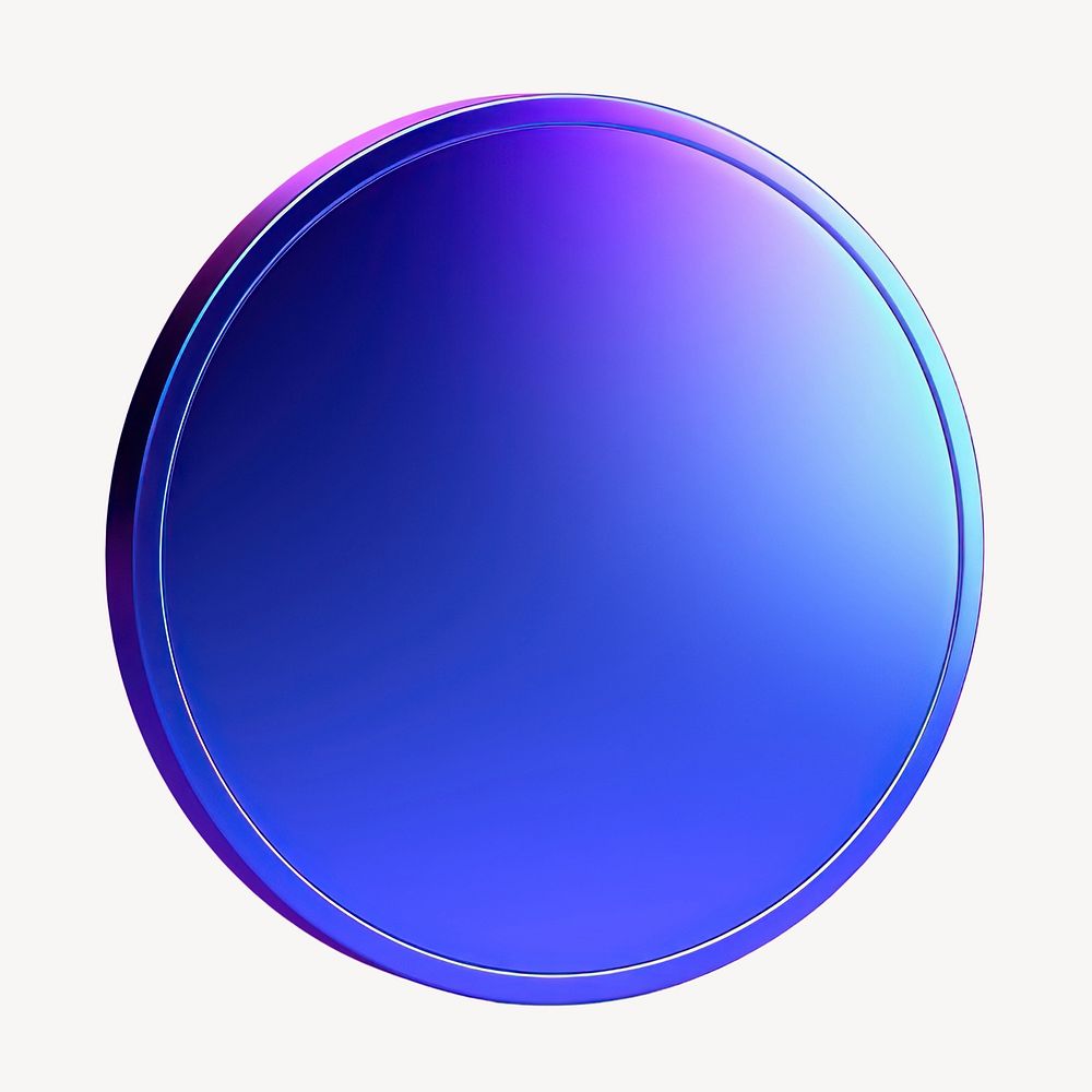 Gradient blue circular button icon