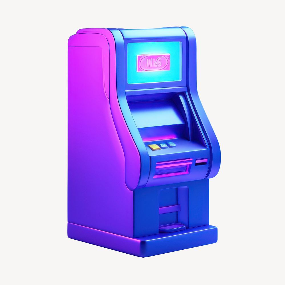 Machine technology banking purple. AI generated Image by rawpixel.
