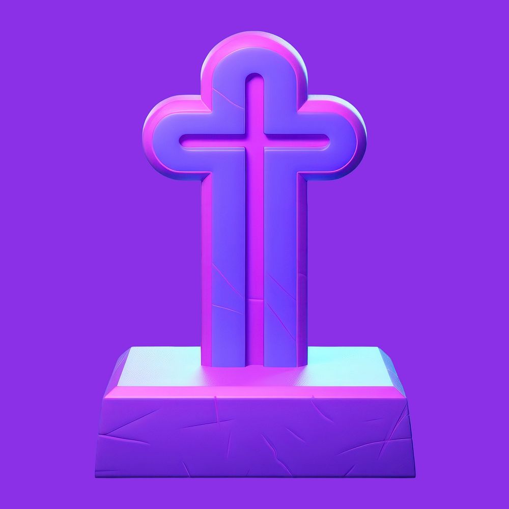 Symbol cross spirituality catholicism. AI generated Image by rawpixel.