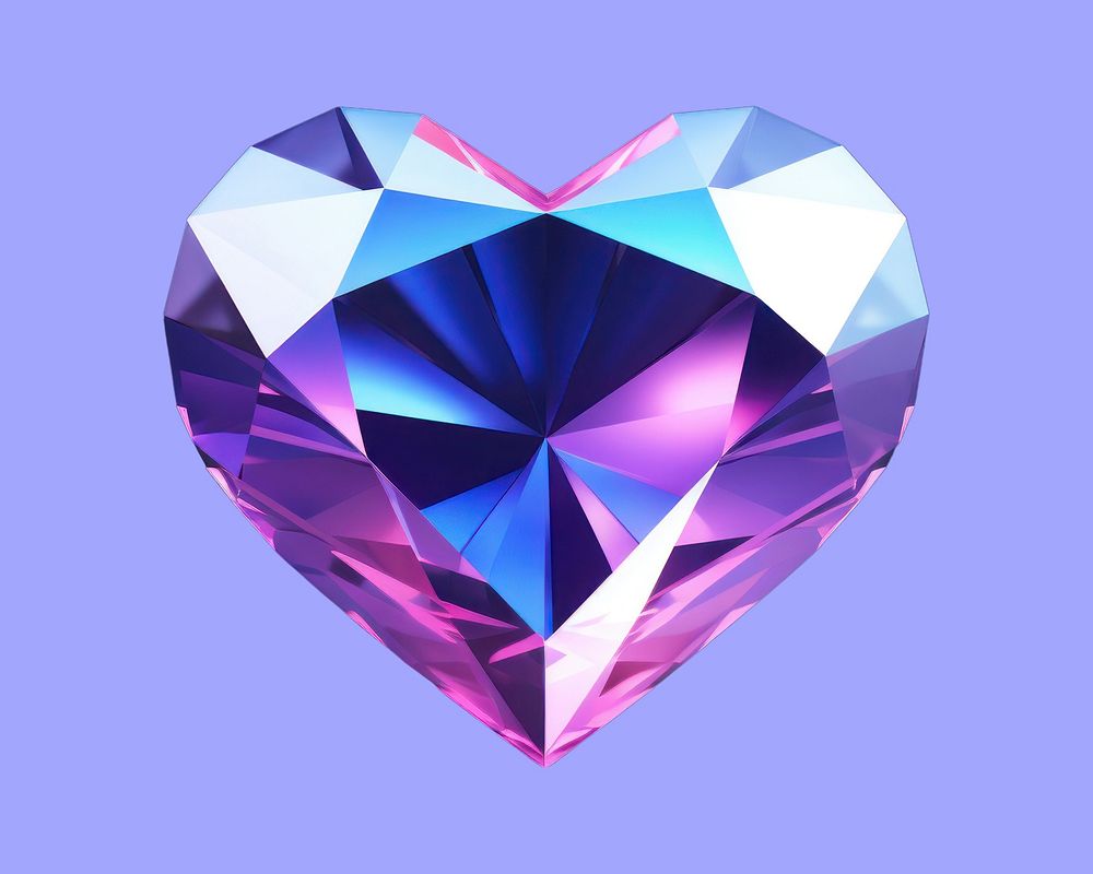 Amethyst gemstone jewelry diamond. AI generated Image by rawpixel.