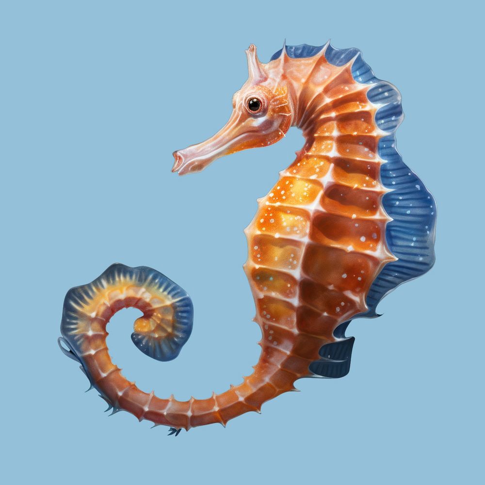 Seahorse animal invertebrate underwater. AI generated Image by rawpixel.