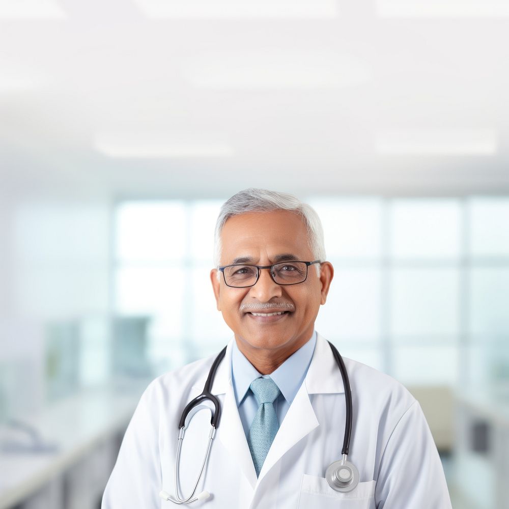 Senior Asian male doctor