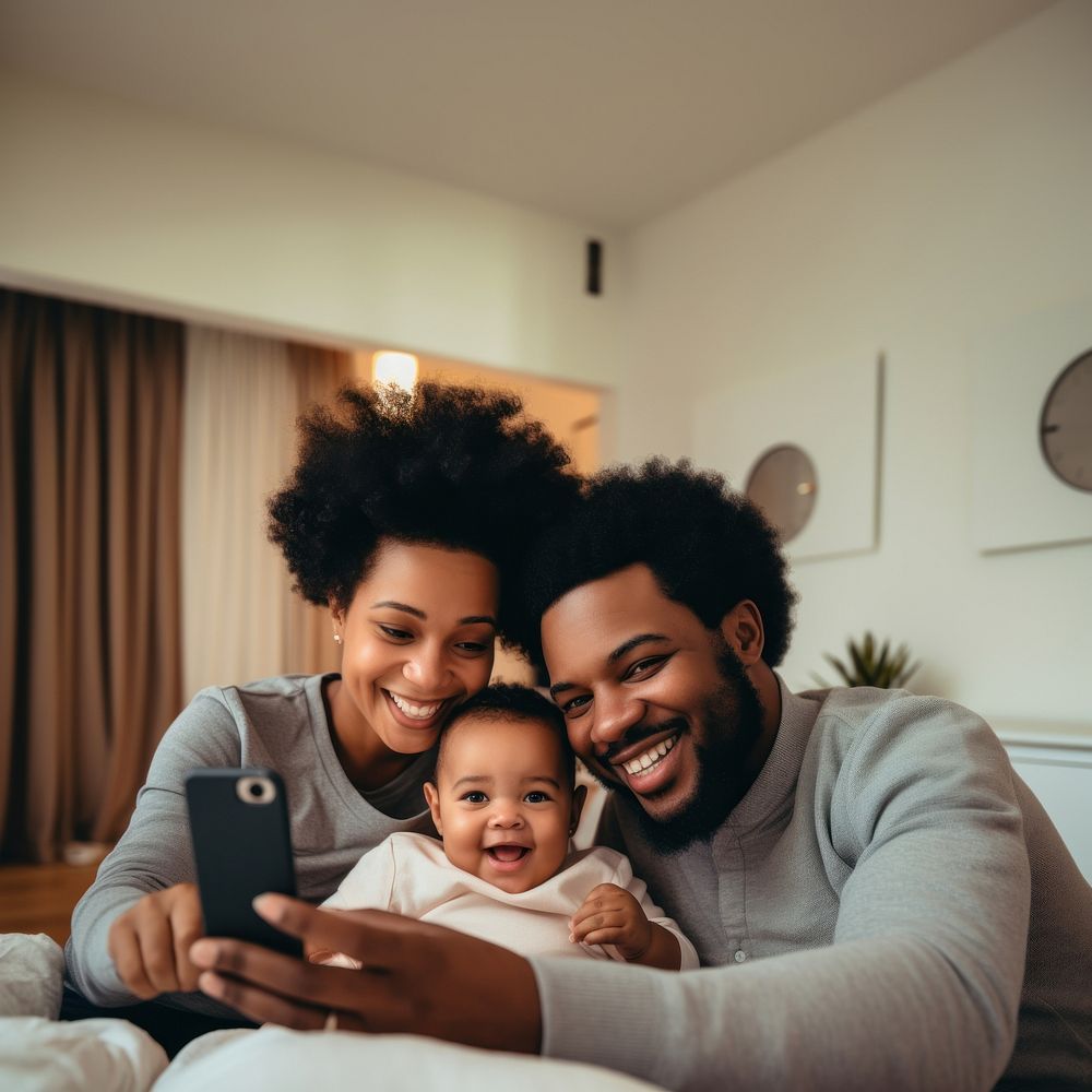 Family adult baby togetherness. AI generated Image by rawpixel.