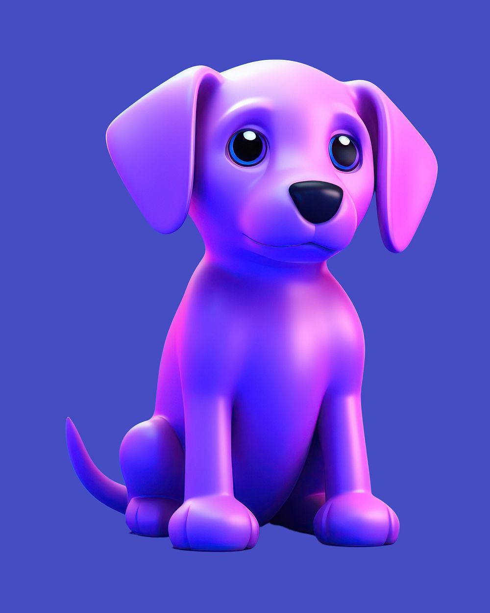 Cartoon animal mammal purple. AI generated Image by rawpixel.