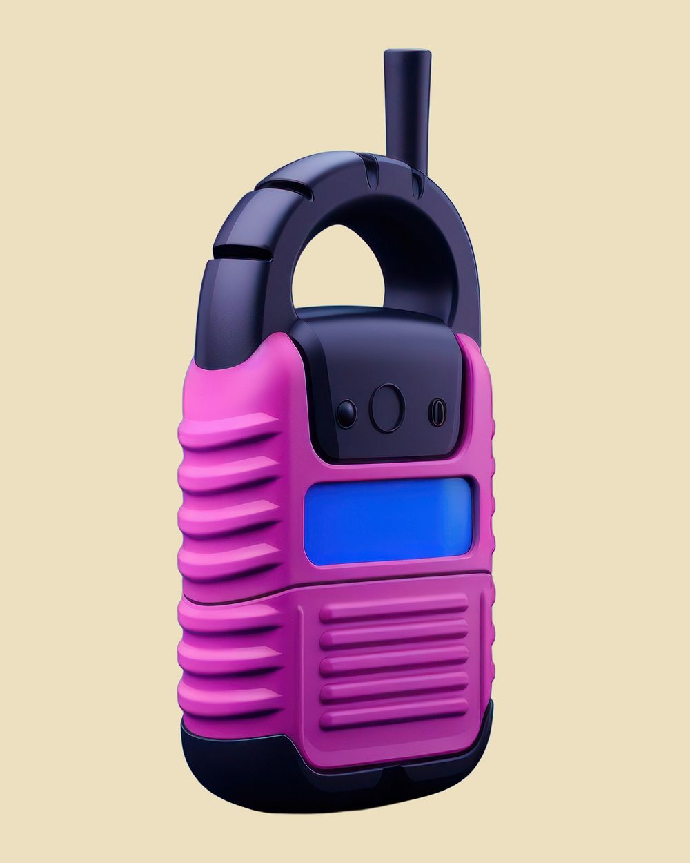 Pink handheld walkie talkie device