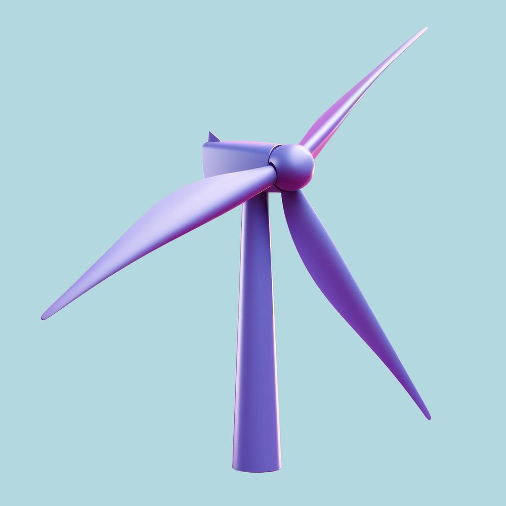 Windmill turbine machine electricity. AI generated Image by rawpixel.