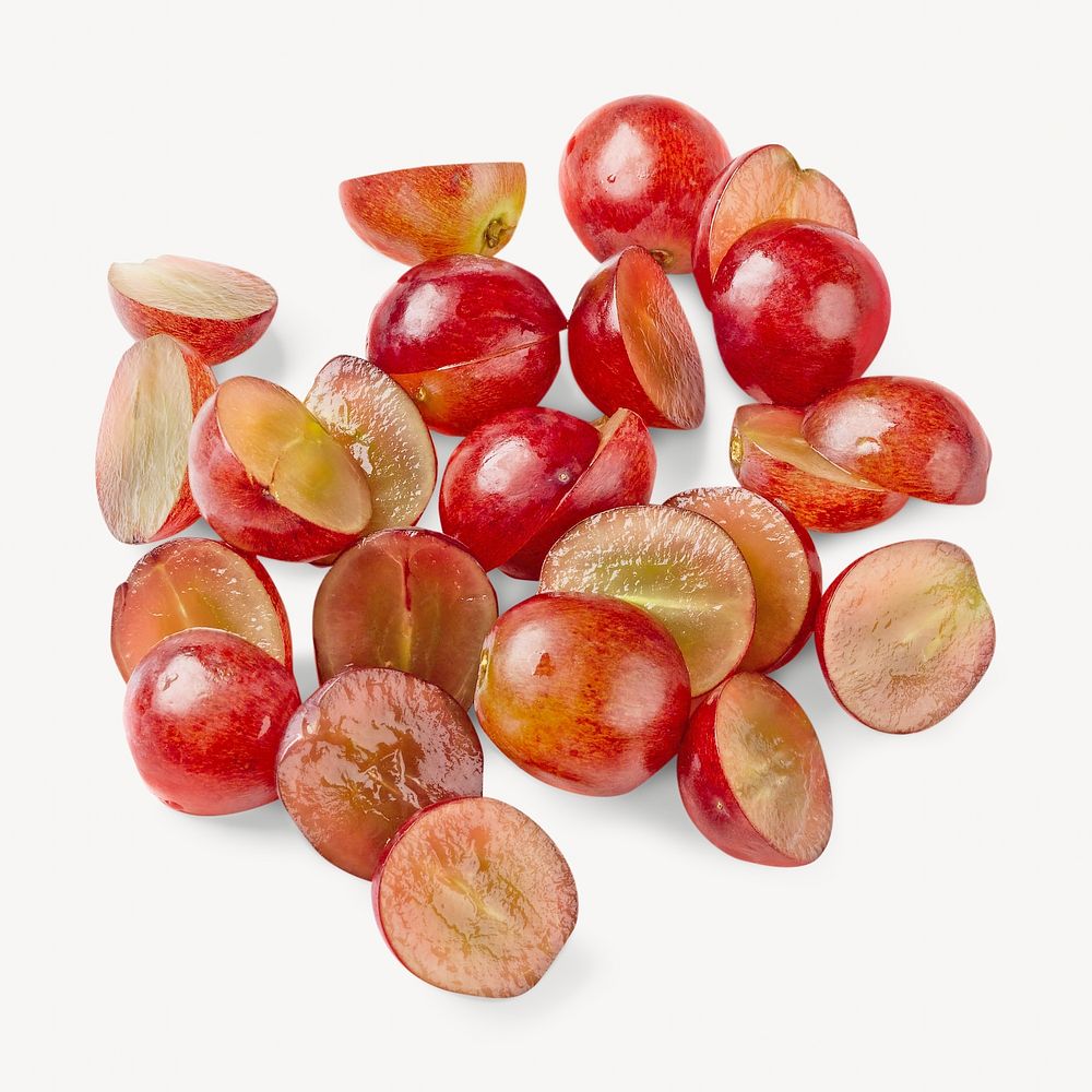 Sliced grapes, isolated design