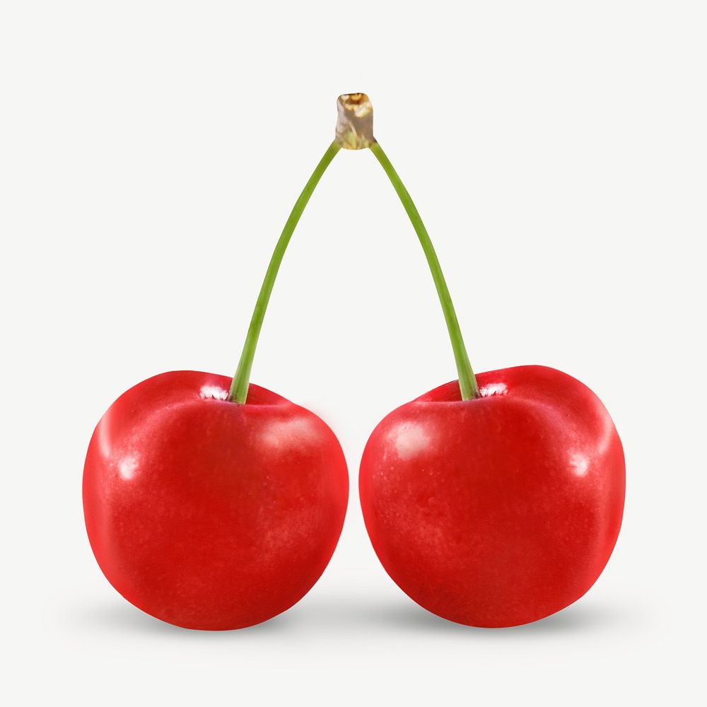 Red cherries design element psd Free PSD rawpixel