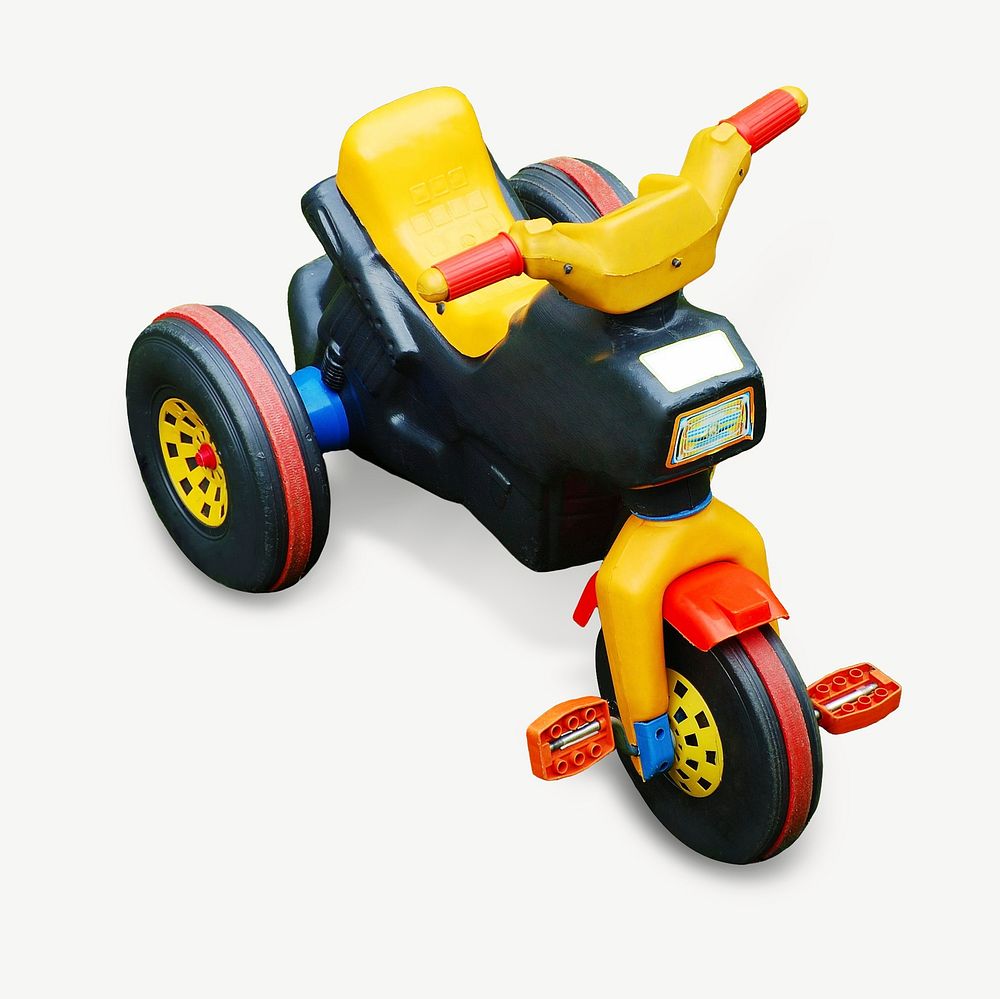 Toy bike isolated object psd