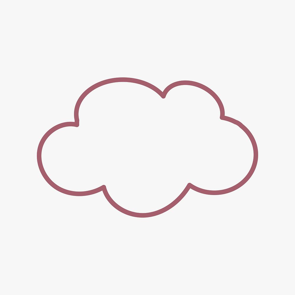 Doodle cloud element vector