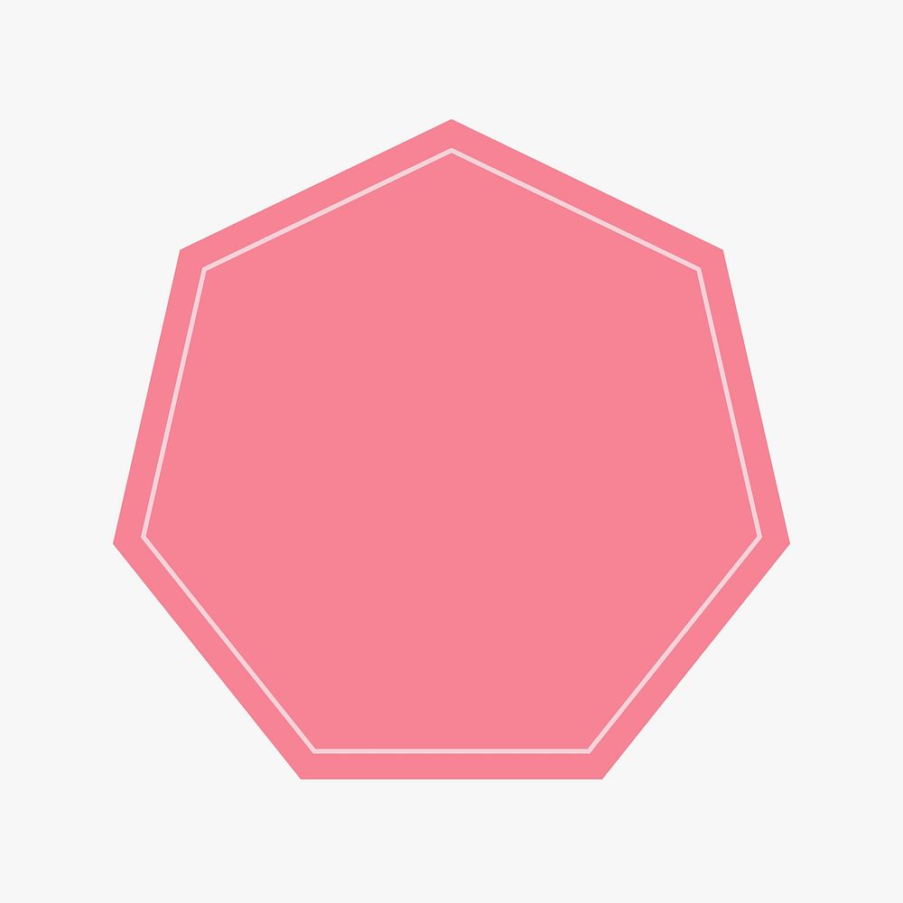 Pink geometric badge element vector