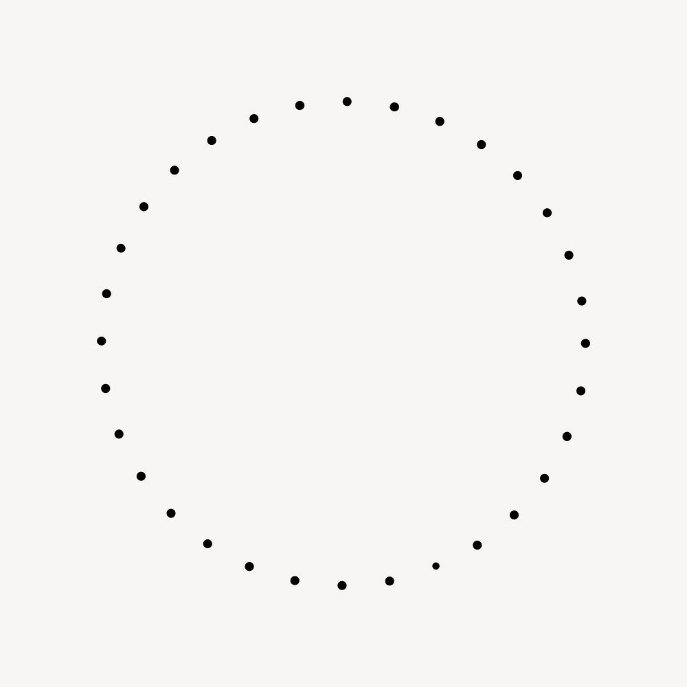 Dotted circle shape vector