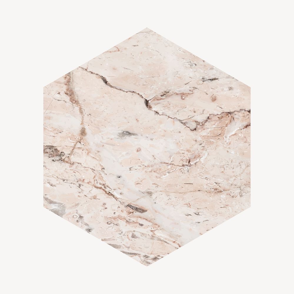 Aesthetic marble hexagon, geometric shape