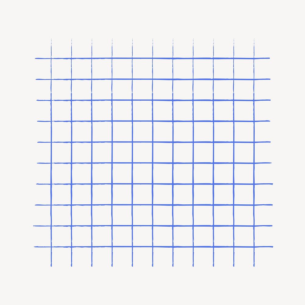 Blue grid pattern collage element vector