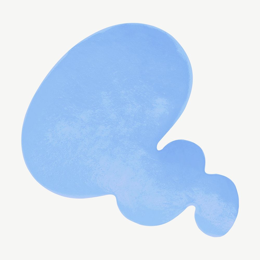 Blue speech bubble clay collage remix psd