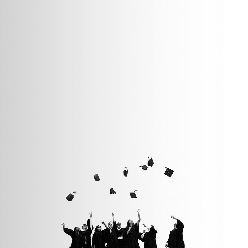 Silhouette graduation background design