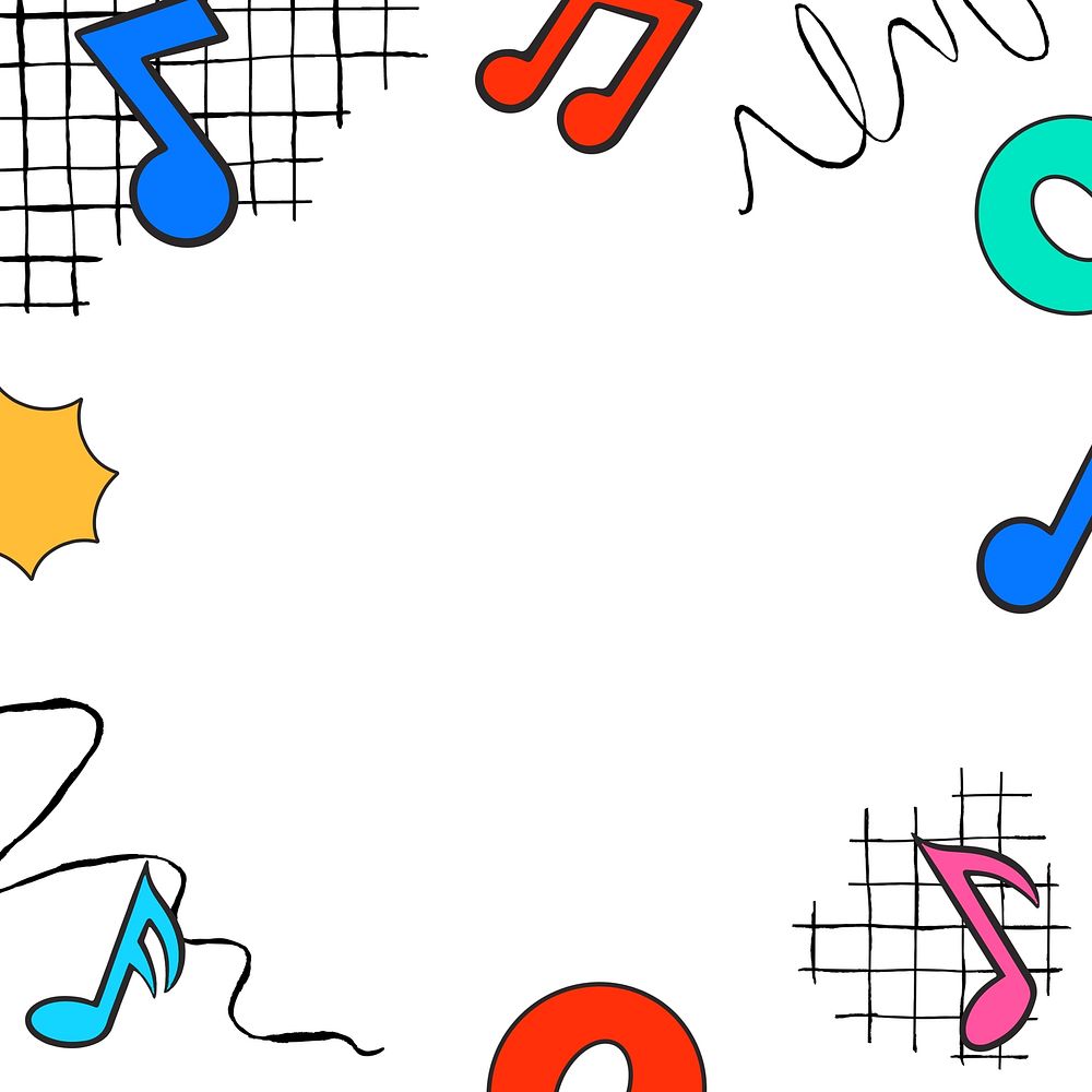 Colorful music entertainment border background