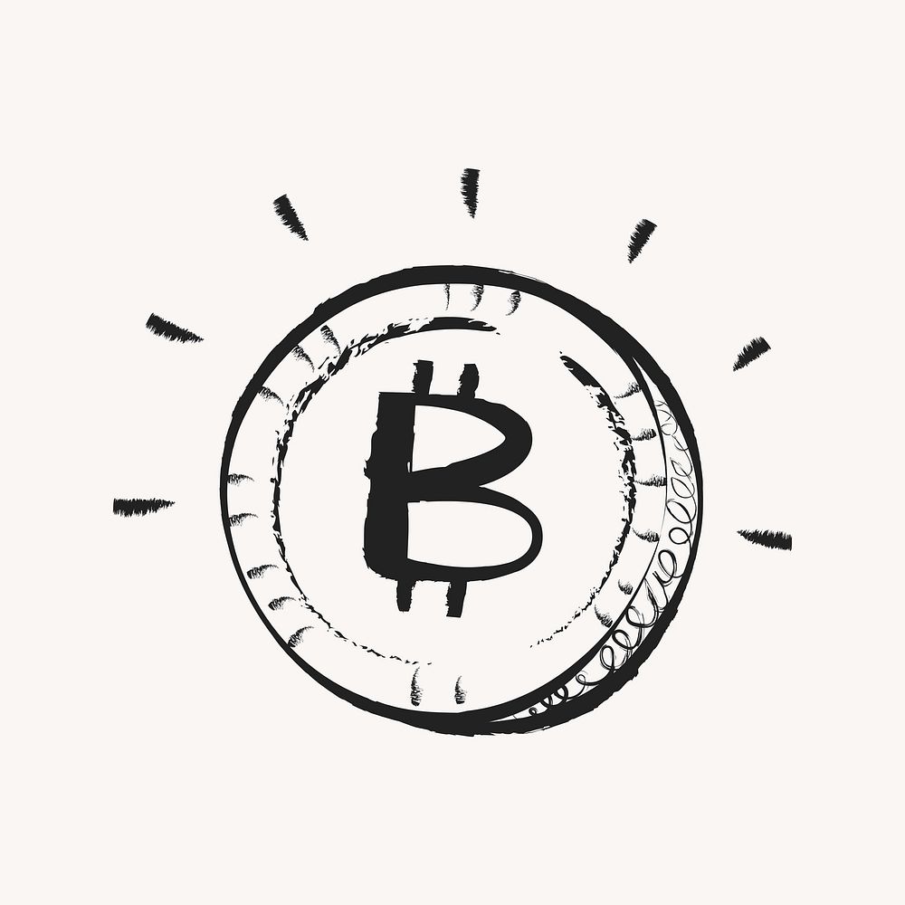 Cryptocurrency coin illustration vector