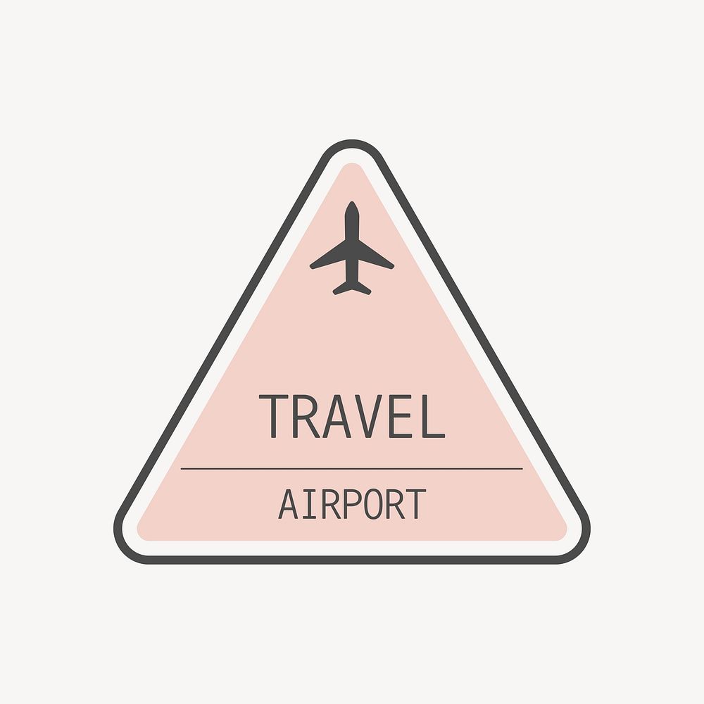 Pink airport sign vector