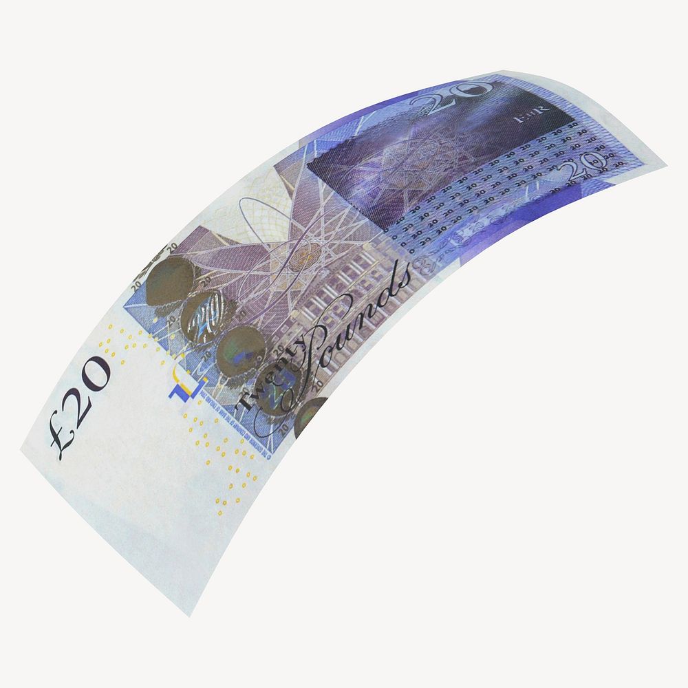 20 British pounds bank note