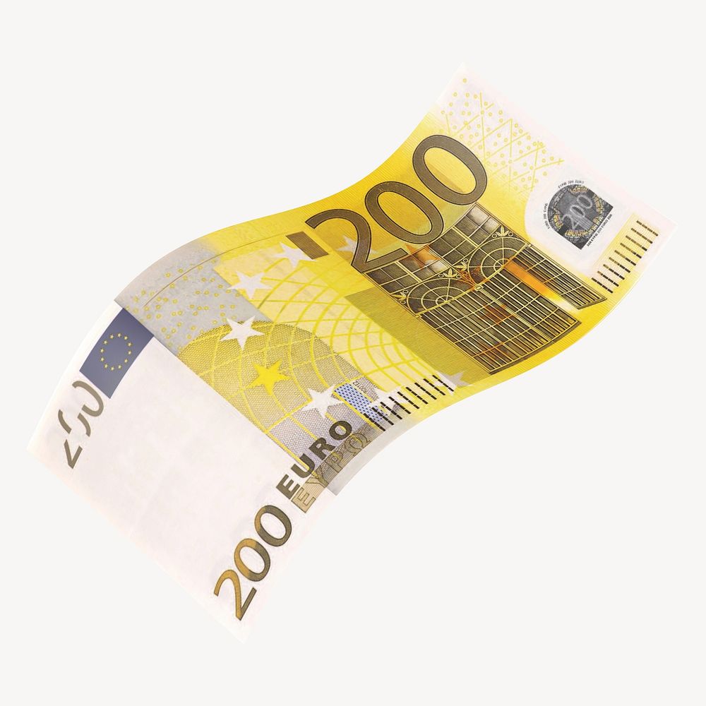 Yellow 200 Euros bank note