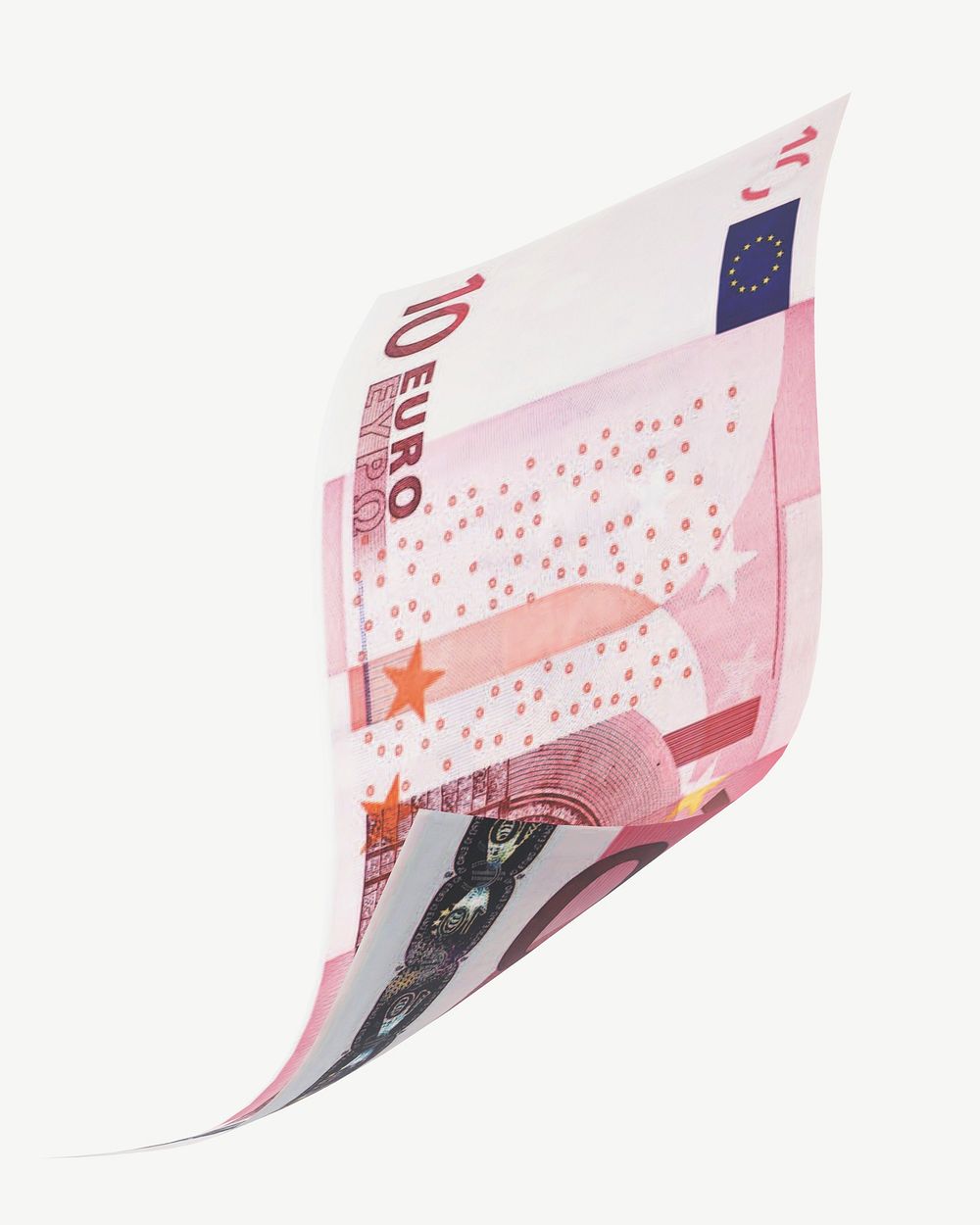 10 Euros bank note collage element psd
