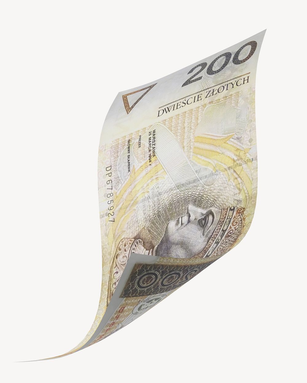 200 Poland złotych bank note