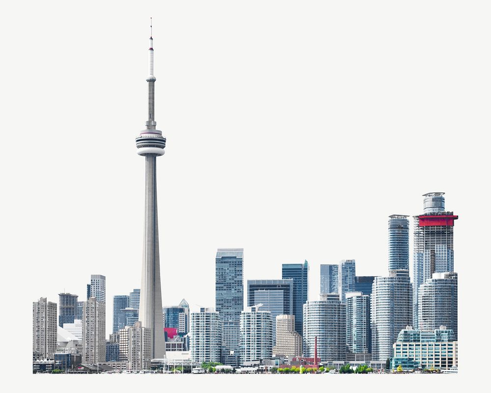 Toronto cityscape daylight collage element psd
