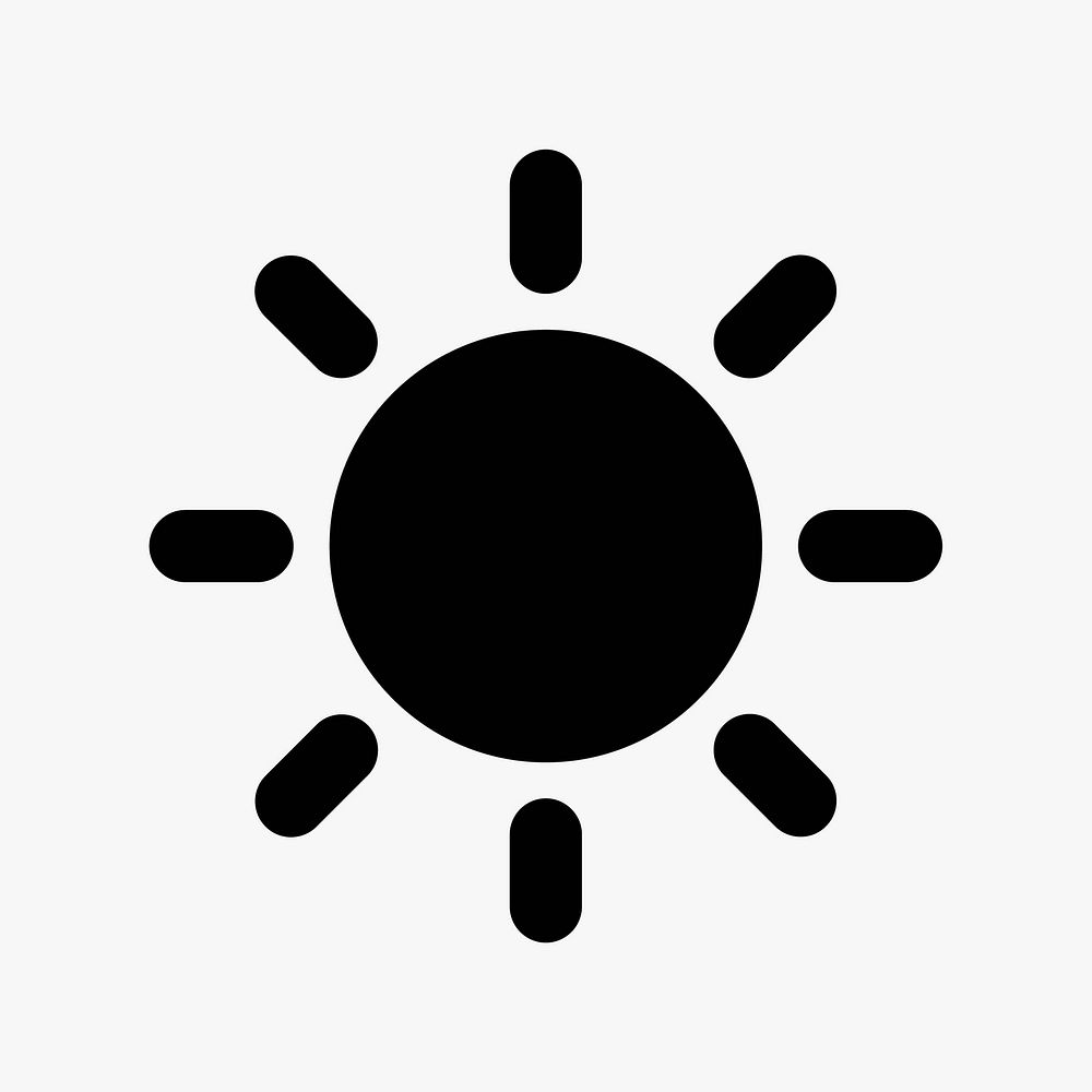 Black sun  icon collage element vector