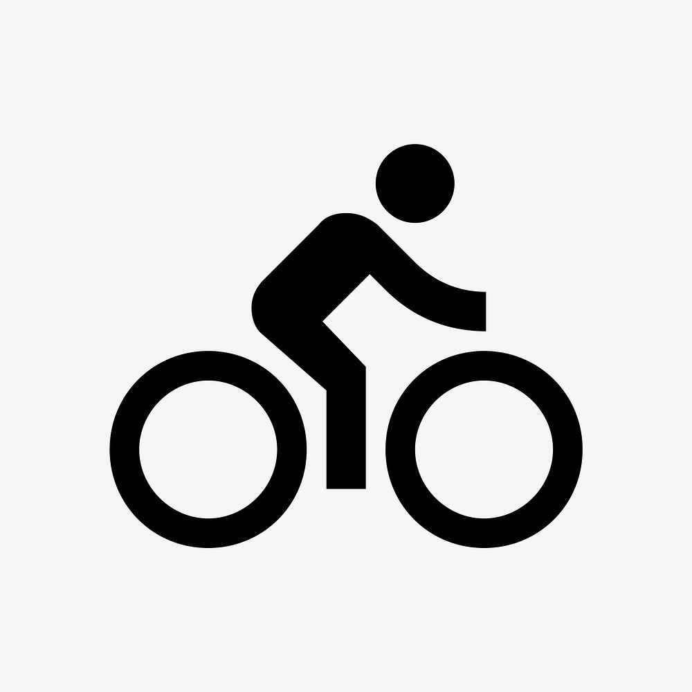 Bicycling  icon collage element psd