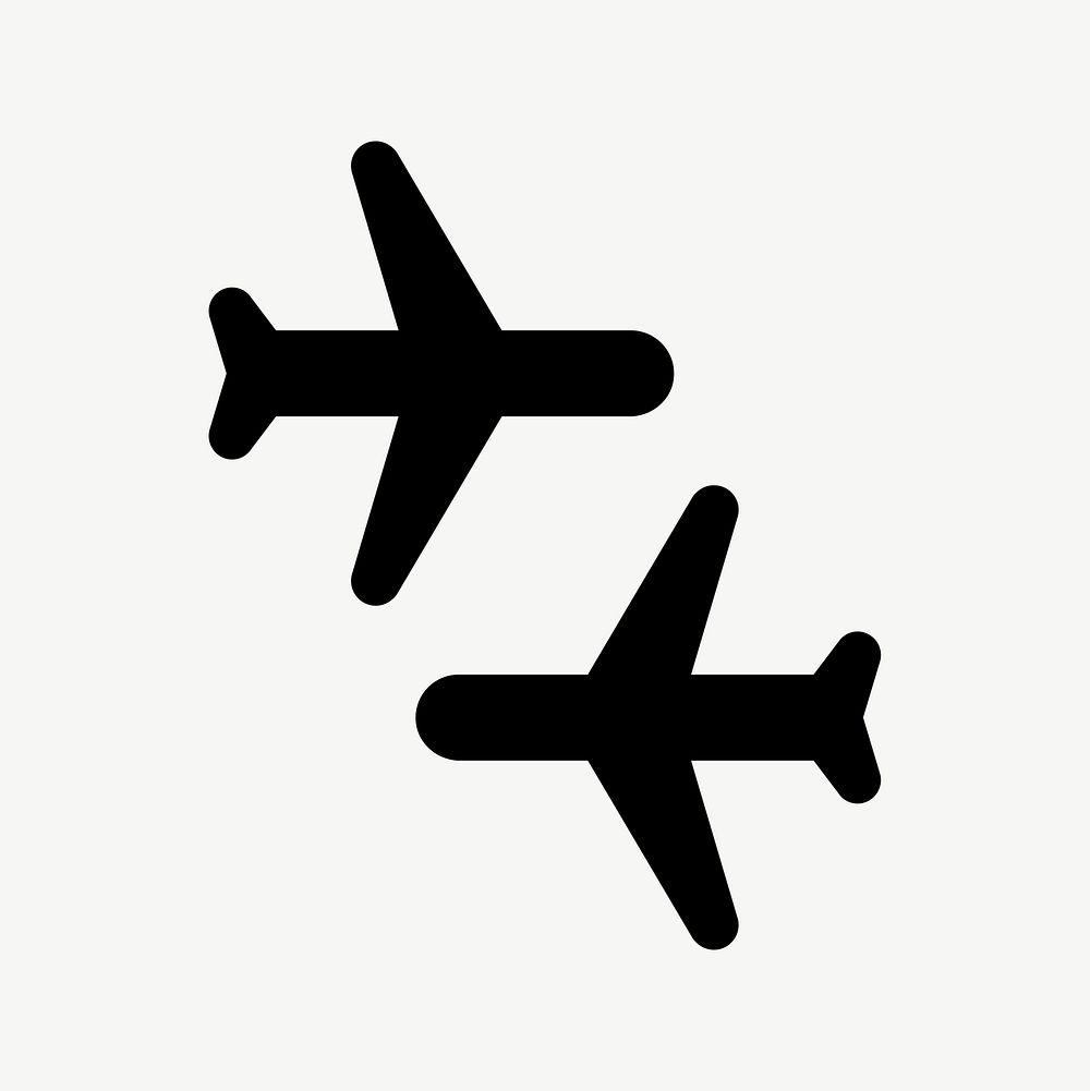 Airplanes  icon collage element psd