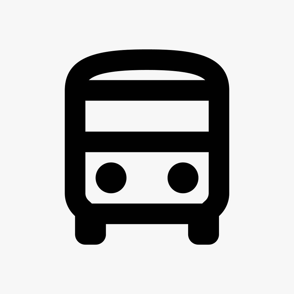 White bus  icon collage element vector