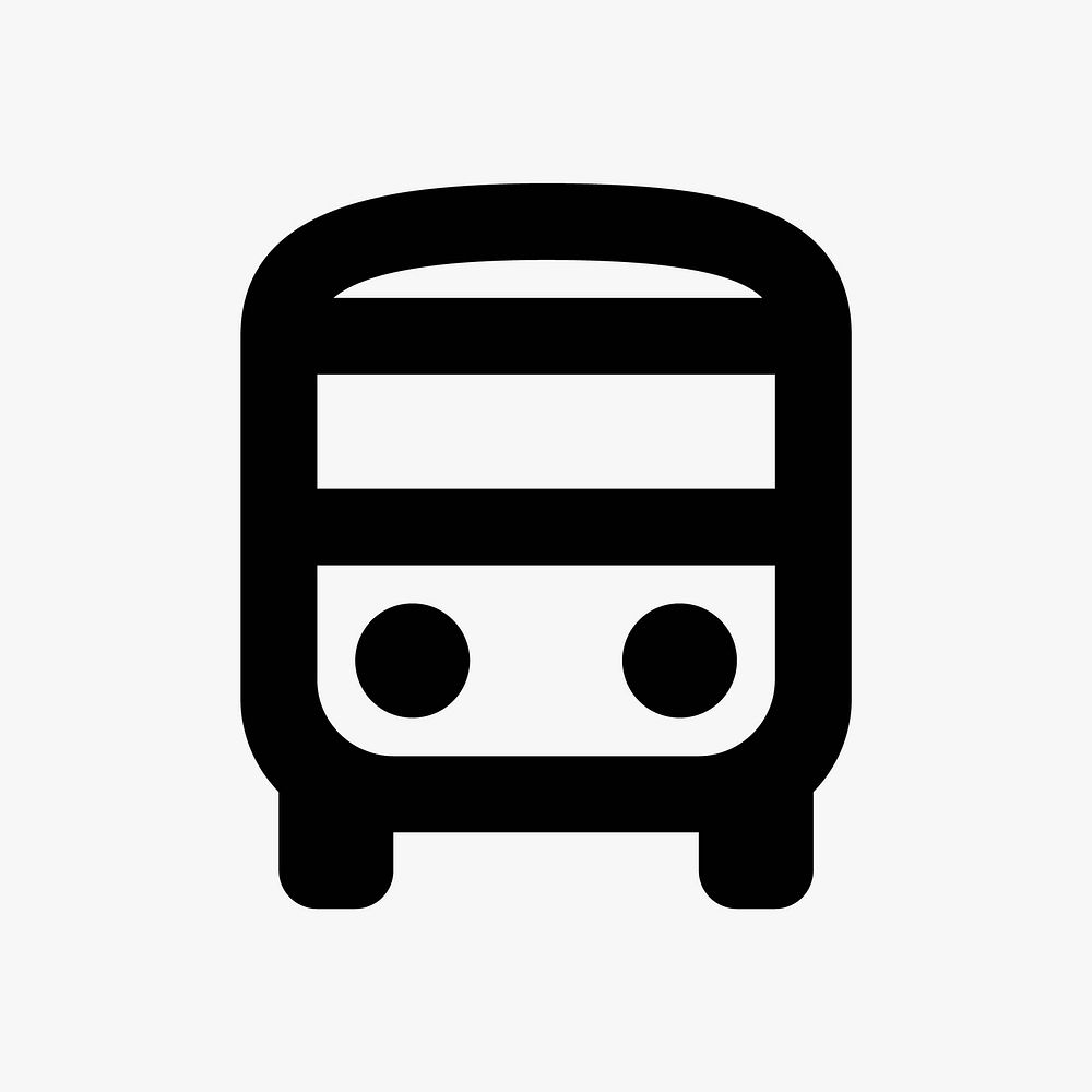 White bus  icon collage element vector