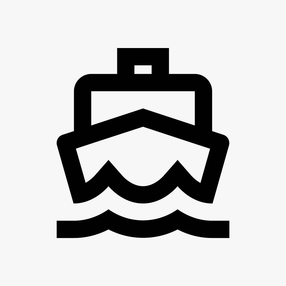 White boat  icon collage element vector