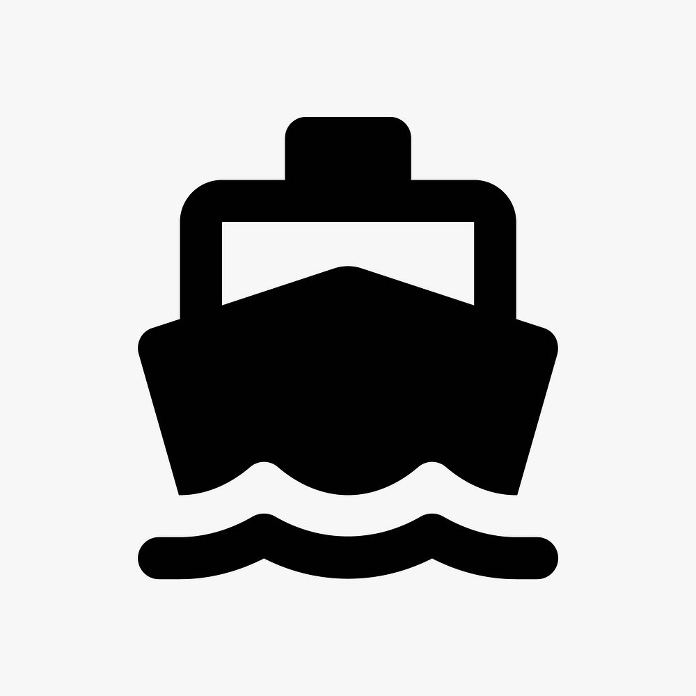 Black boat  icon collage element vector