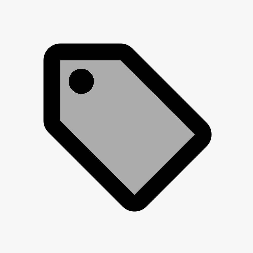 grey tag  icon collage element vector