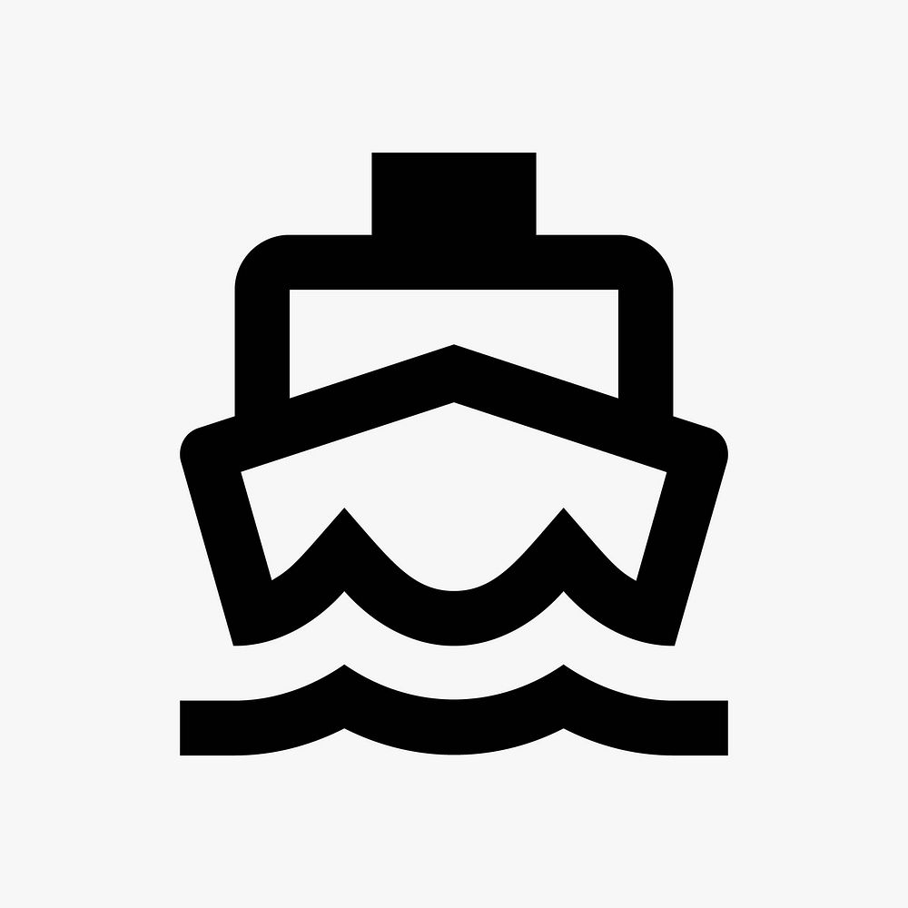 White boat  icon collage element vector