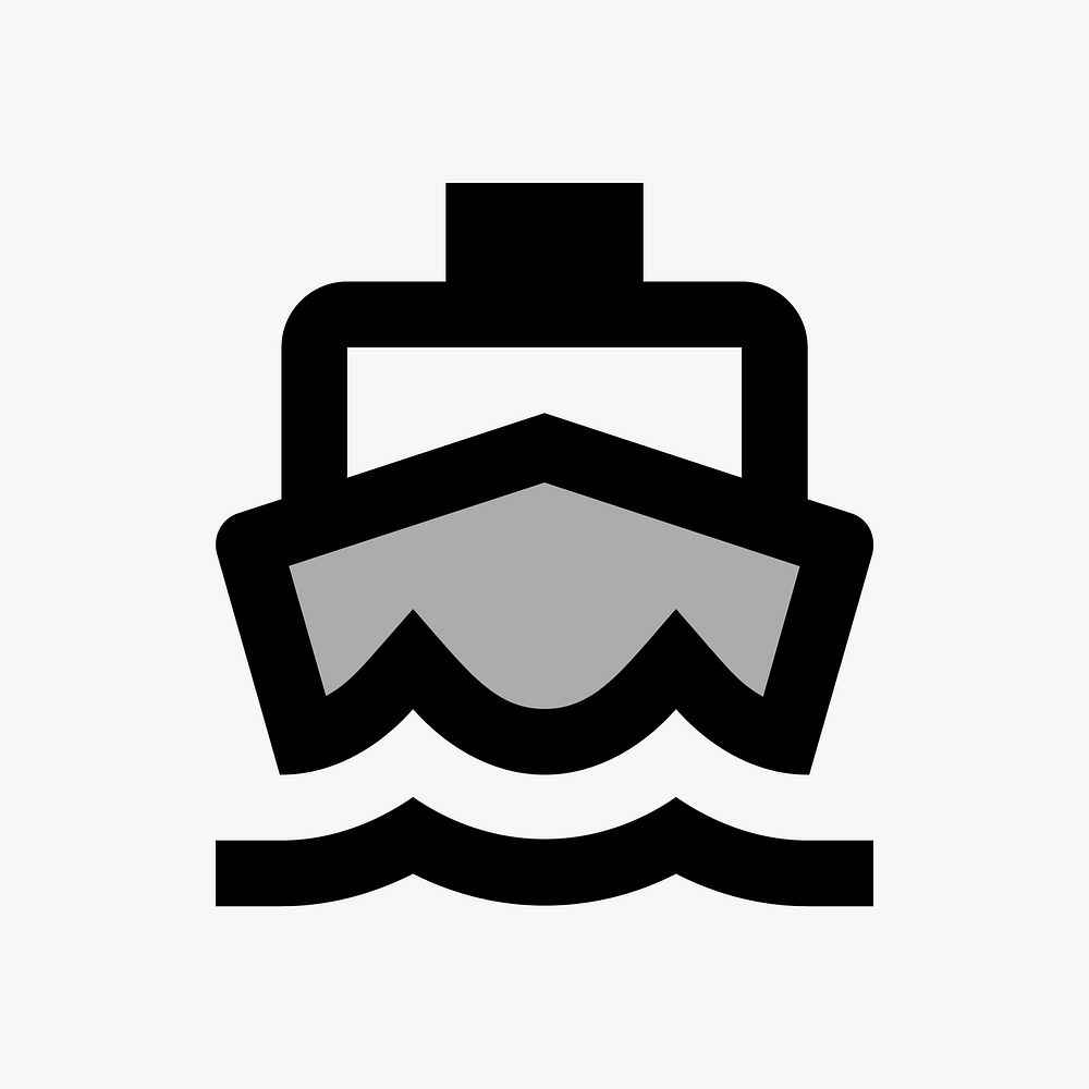 Grey boat  icon collage element vector